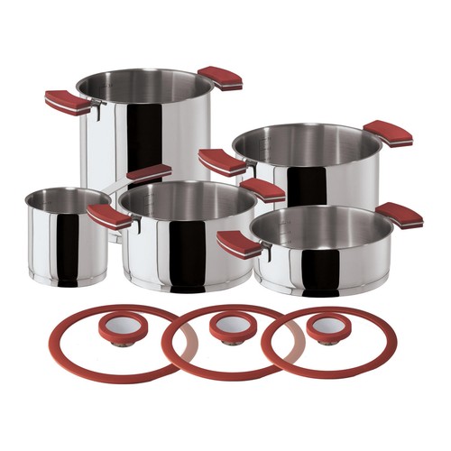 Sambonet clock red 18 piece - red,