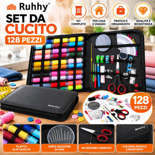 Ruhhy 128 piece sewing set - 128,